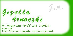 gizella arnoczki business card